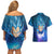 Trippy Astral Vegeta Dragon Ball Z Couples Matching Off Shoulder Short Dress and Hawaiian Shirt Anime Style