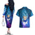 Trippy Astral Vegeta Dragon Ball Z Couples Matching Off The Shoulder Long Sleeve Dress and Hawaiian Shirt Anime Style