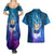 Trippy Astral Vegeta Dragon Ball Z Couples Matching Summer Maxi Dress and Hawaiian Shirt Anime Style