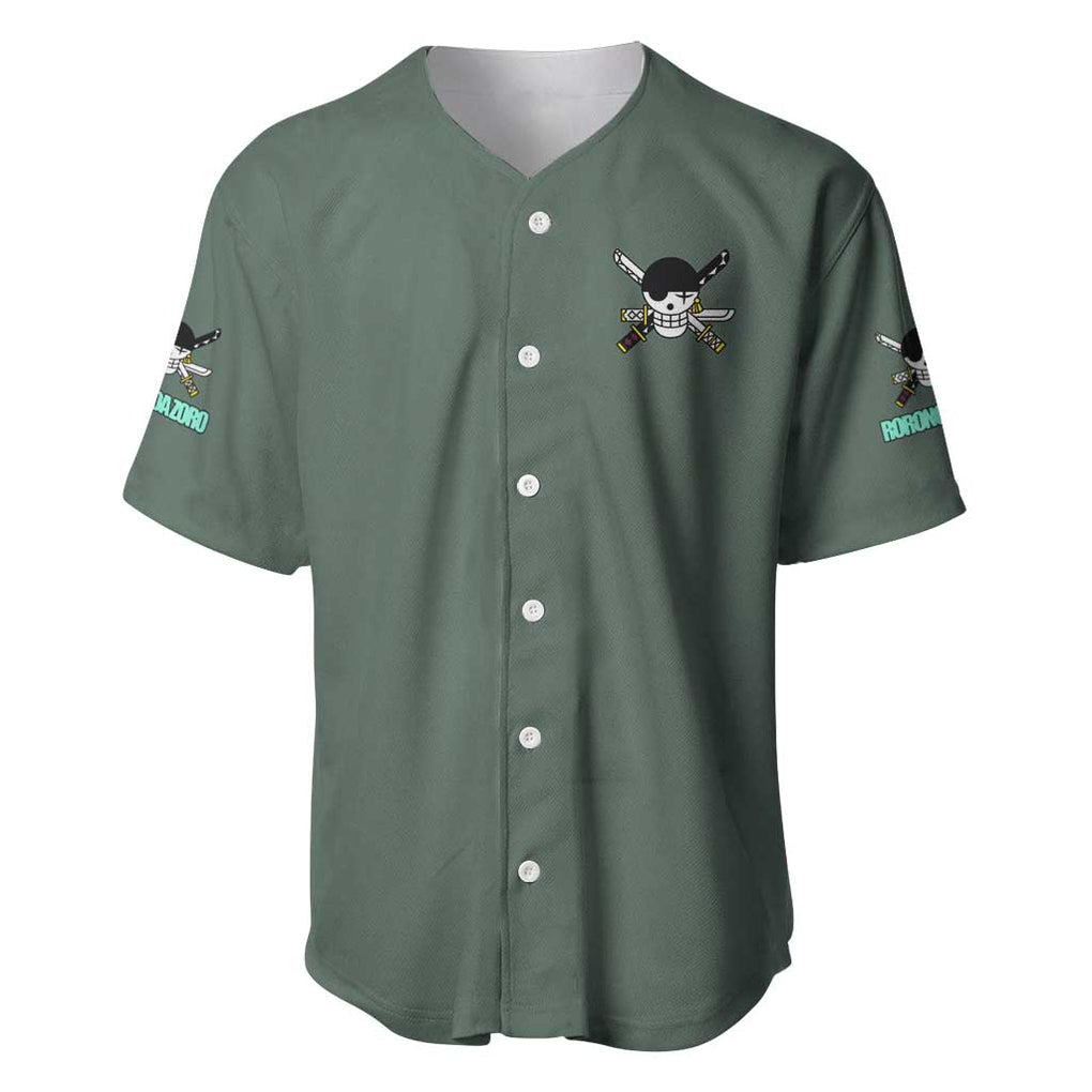 Roronoa Zoro - Straw Hat Team - One Piece Baseball Jersey Anime Style