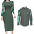 Roronoa Zoro - Straw Hat Team - One Piece Couples Matching Long Sleeve Bodycon Dress and Long Sleeve Button Shirt Anime Style