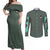 Roronoa Zoro - Straw Hat Team - One Piece Couples Matching Off Shoulder Maxi Dress and Long Sleeve Button Shirt Anime Style