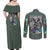 Roronoa Zoro - Straw Hat Team - One Piece Couples Matching Off Shoulder Maxi Dress and Long Sleeve Button Shirt Anime Style