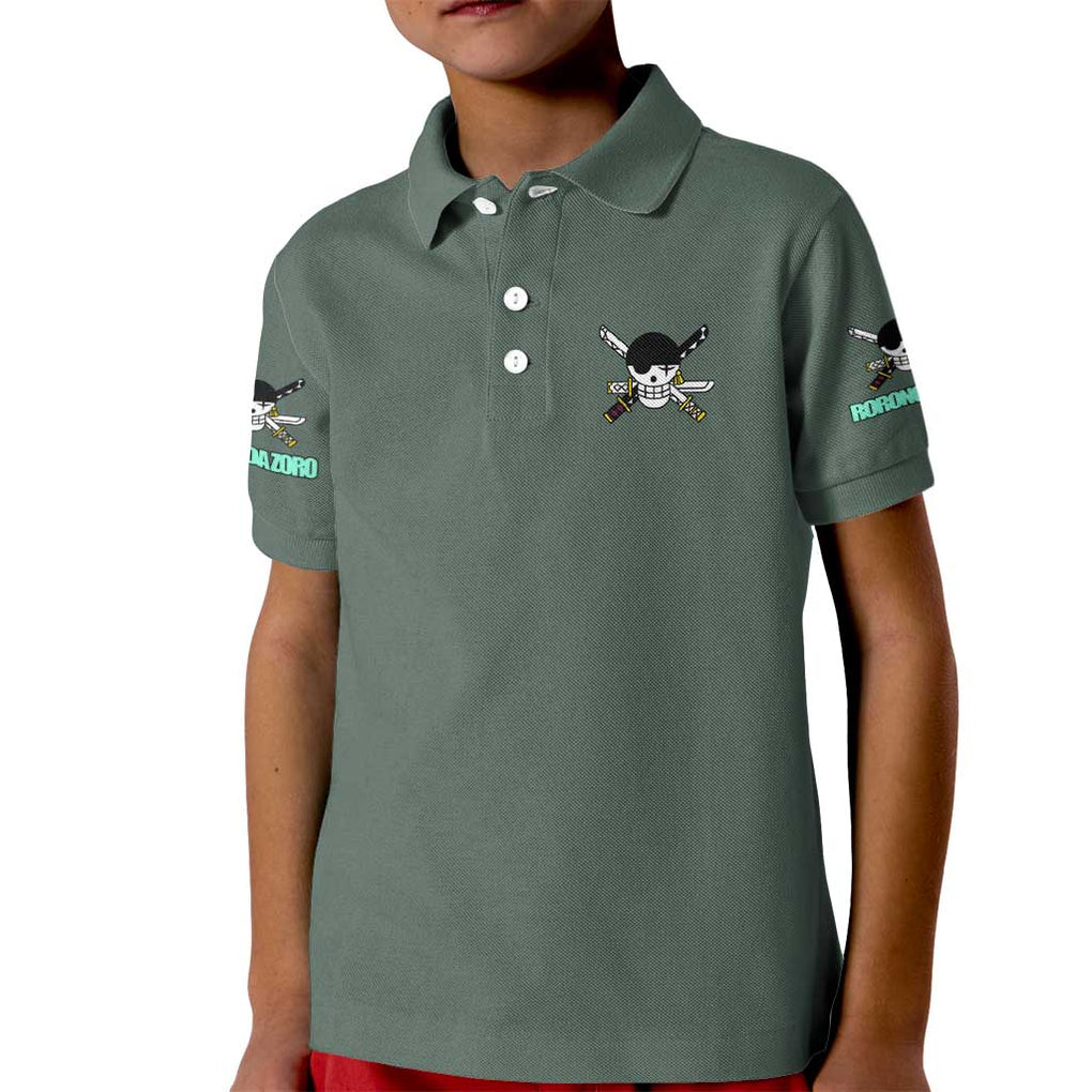 Roronoa Zoro - Straw Hat Team - One Piece Kid Polo Shirt Anime Style