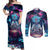 Rick and Morty Trippy Cosmic Rick Hoodie Couples Matching Off Shoulder Maxi Dress and Long Sleeve Button Shirt Trippy Style