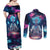 Rick and Morty Trippy Cosmic Rick Hoodie Couples Matching Off Shoulder Maxi Dress and Long Sleeve Button Shirt Trippy Style