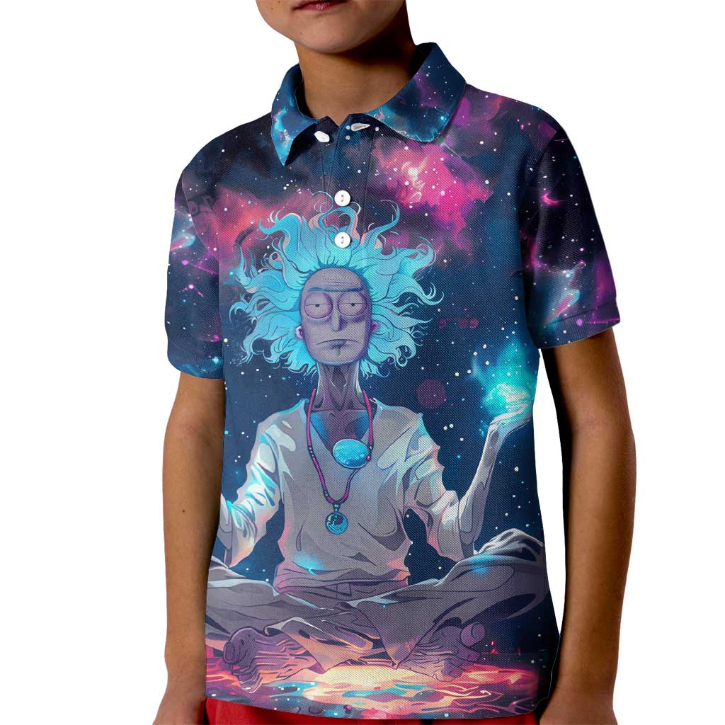 Rick and Morty Trippy Cosmic Rick Hoodie Kid Polo Shirt Trippy Style