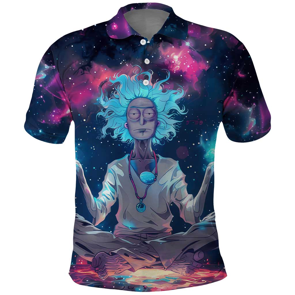 Rick and Morty Trippy Cosmic Rick Hoodie Polo Shirt Trippy Style