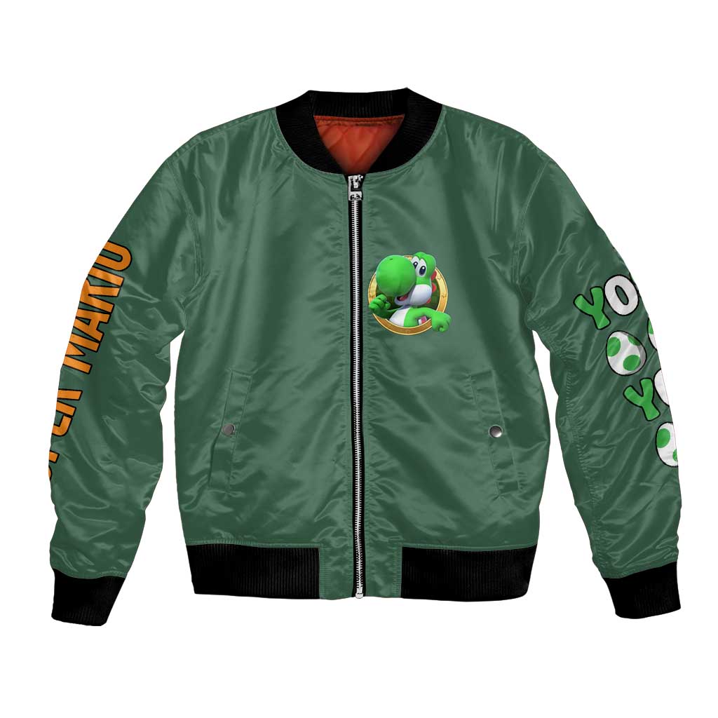 Yoshi Mario Bros Bomber Jacket Anime Style