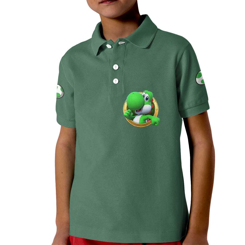 Yoshi Mario Bros Kid Polo Shirt Anime Style