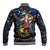 Vibing FLCL Baseball Jacket Anime Mix Colorful Abstract Style