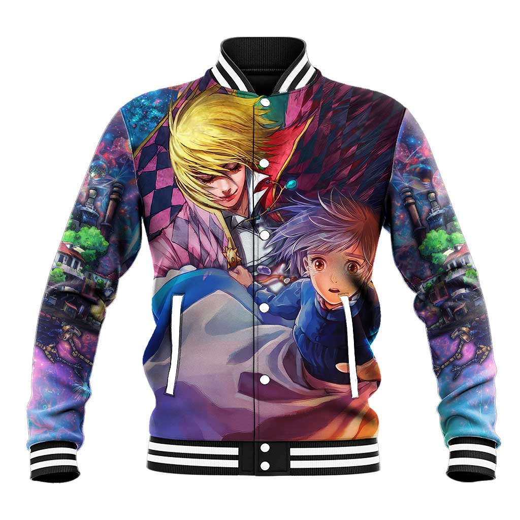 Trippy Howls Moving Castle Studio Ghibli Baseball Jacket Anime Mix With Trippy Style