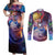 Trippy Howls Moving Castle Studio Ghibli Couples Matching Off Shoulder Maxi Dress and Long Sleeve Button Shirt Anime Mix With Trippy Style