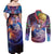 Trippy Howls Moving Castle Studio Ghibli Couples Matching Off Shoulder Maxi Dress and Long Sleeve Button Shirt Anime Mix With Trippy Style