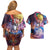 Trippy Howls Moving Castle Studio Ghibli Couples Matching Off Shoulder Short Dress and Hawaiian Shirt Anime Mix With Trippy Style