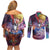 Trippy Howls Moving Castle Studio Ghibli Couples Matching Off Shoulder Short Dress and Long Sleeve Button Shirt Anime Mix With Trippy Style