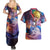 Trippy Howls Moving Castle Studio Ghibli Couples Matching Summer Maxi Dress and Hawaiian Shirt Anime Mix With Trippy Style