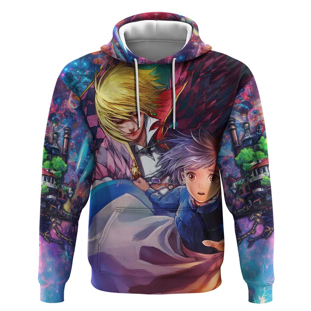 Trippy Howls Moving Castle Studio Ghibli Hoodie Anime Mix With Trippy Style