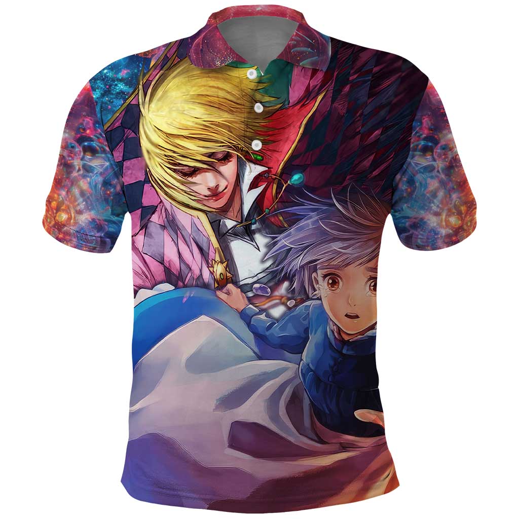 Trippy Howls Moving Castle Studio Ghibli Polo Shirt Anime Mix With Trippy Style