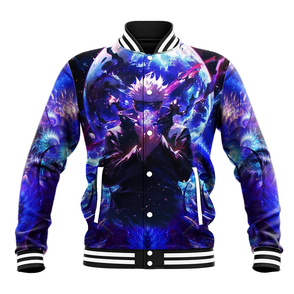 Trippy Gojo Satoru Jujutsu Kaisen Baseball Jacket Anime Style