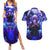 Trippy Gojo Satoru Jujutsu Kaisen Couples Matching Summer Maxi Dress and Hawaiian Shirt Anime Style