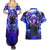 Trippy Gojo Satoru Jujutsu Kaisen Couples Matching Summer Maxi Dress and Hawaiian Shirt Anime Style