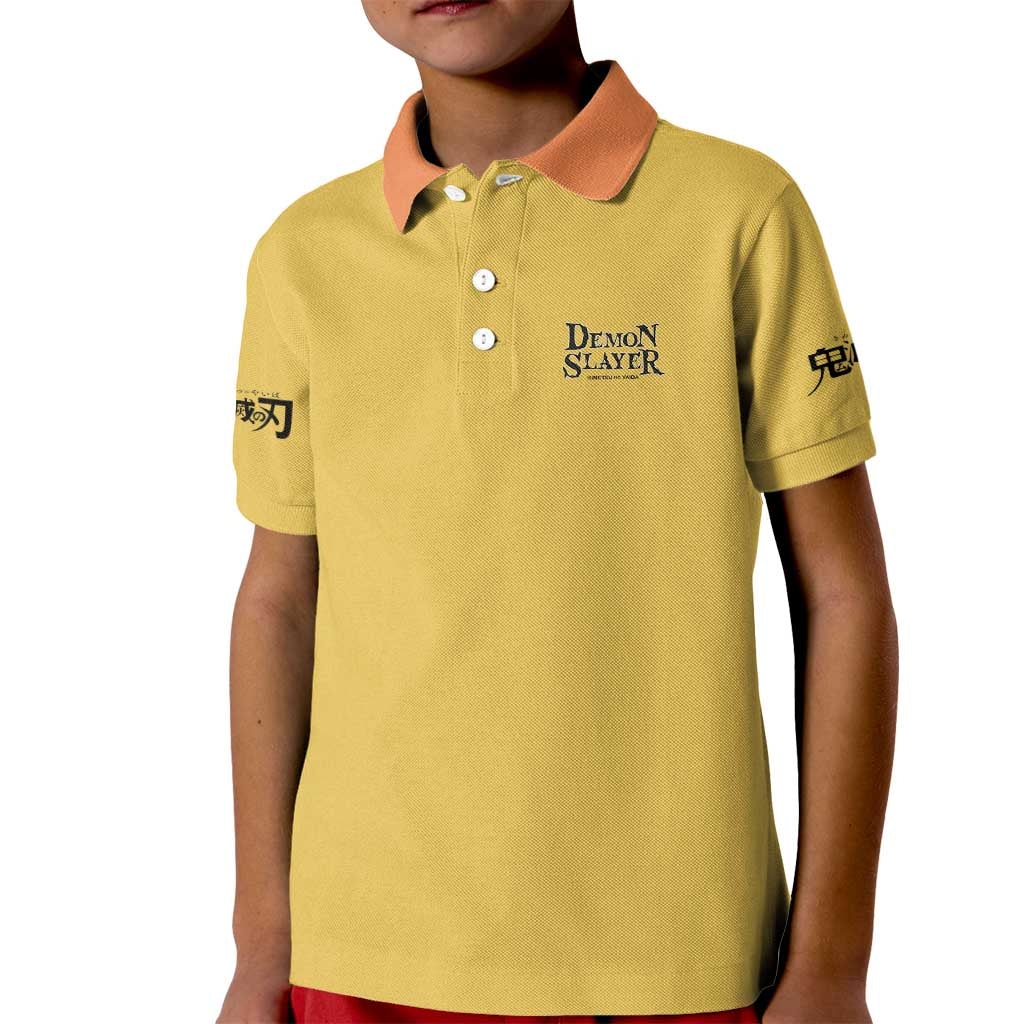 Agatsuma Zenitsu V2 Demon Slayer Kid Polo Shirt Anime Style