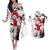 Haruno Sakura - Japan Style Anime Couples Matching Off The Shoulder Long Sleeve Dress and Hawaiian Shirt