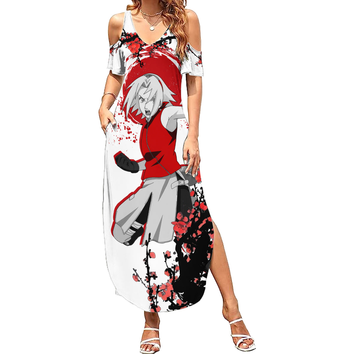 Haruno Sakura - Japan Style Anime Summer Maxi Dress