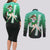 Sailor Jupiter Makoto Kino Couples Matching Long Sleeve Bodycon Dress and Long Sleeve Button Shirt