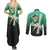 Sailor Jupiter Makoto Kino Couples Matching Summer Maxi Dress and Long Sleeve Button Shirt