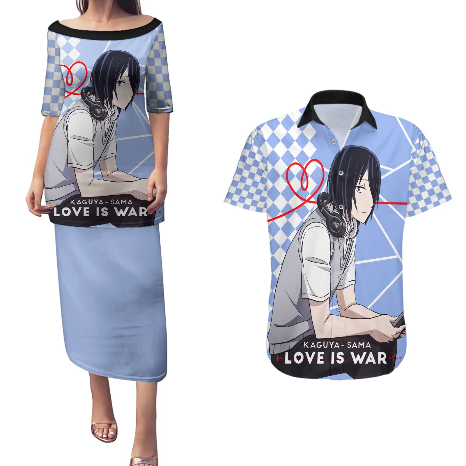 Love Is War Yuu Ishigami - Kaguya-sama Couples Matching Puletasi and Hawaiian Shirt