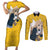 K-On - Tsumugi Kotobuki Anime Couples Matching Short Sleeve Bodycon Dress and Long Sleeve Button Shirt