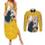 K-On - Tsumugi Kotobuki Anime Couples Matching Summer Maxi Dress and Long Sleeve Button Shirt