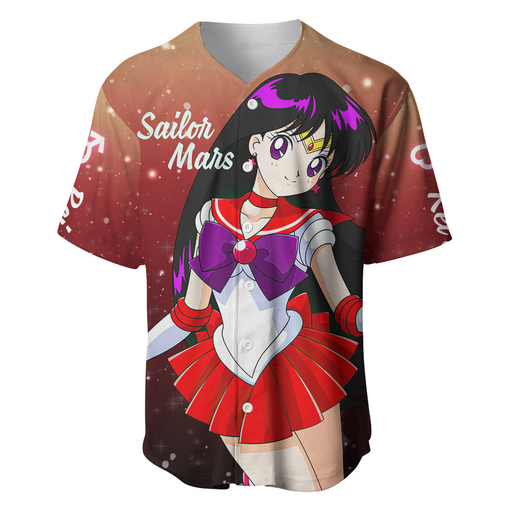 Sailor Mars Rei Hino Baseball Jersey