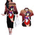 Sailor Mars Rei Hino Couples Matching Off The Shoulder Long Sleeve Dress and Hawaiian Shirt