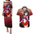 Sailor Mars Rei Hino Couples Matching Puletasi and Hawaiian Shirt