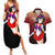 Sailor Mars Rei Hino Couples Matching Summer Maxi Dress and Hawaiian Shirt