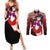 Sailor Mars Rei Hino Couples Matching Summer Maxi Dress and Long Sleeve Button Shirt