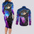 Kirito - Galaxy Style Couples Matching Long Sleeve Bodycon Dress and Long Sleeve Button Shirt Sword Art Galaxy Style