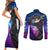 Kirito - Galaxy Style Couples Matching Short Sleeve Bodycon Dress and Long Sleeve Button Shirt Sword Art Galaxy Style