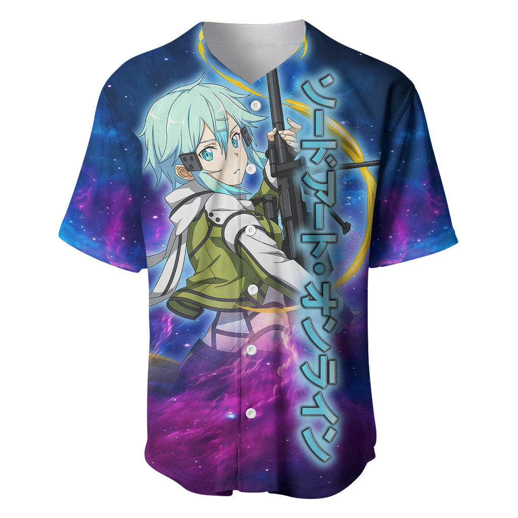 Sinon Baseball Jersey Sword Art Galaxy Style