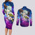 Sinon Couples Matching Long Sleeve Bodycon Dress and Long Sleeve Button Shirt Sword Art Galaxy Style