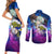 Sinon Couples Matching Short Sleeve Bodycon Dress and Long Sleeve Button Shirt Sword Art Galaxy Style