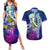 Sinon Couples Matching Summer Maxi Dress and Hawaiian Shirt Sword Art Galaxy Style