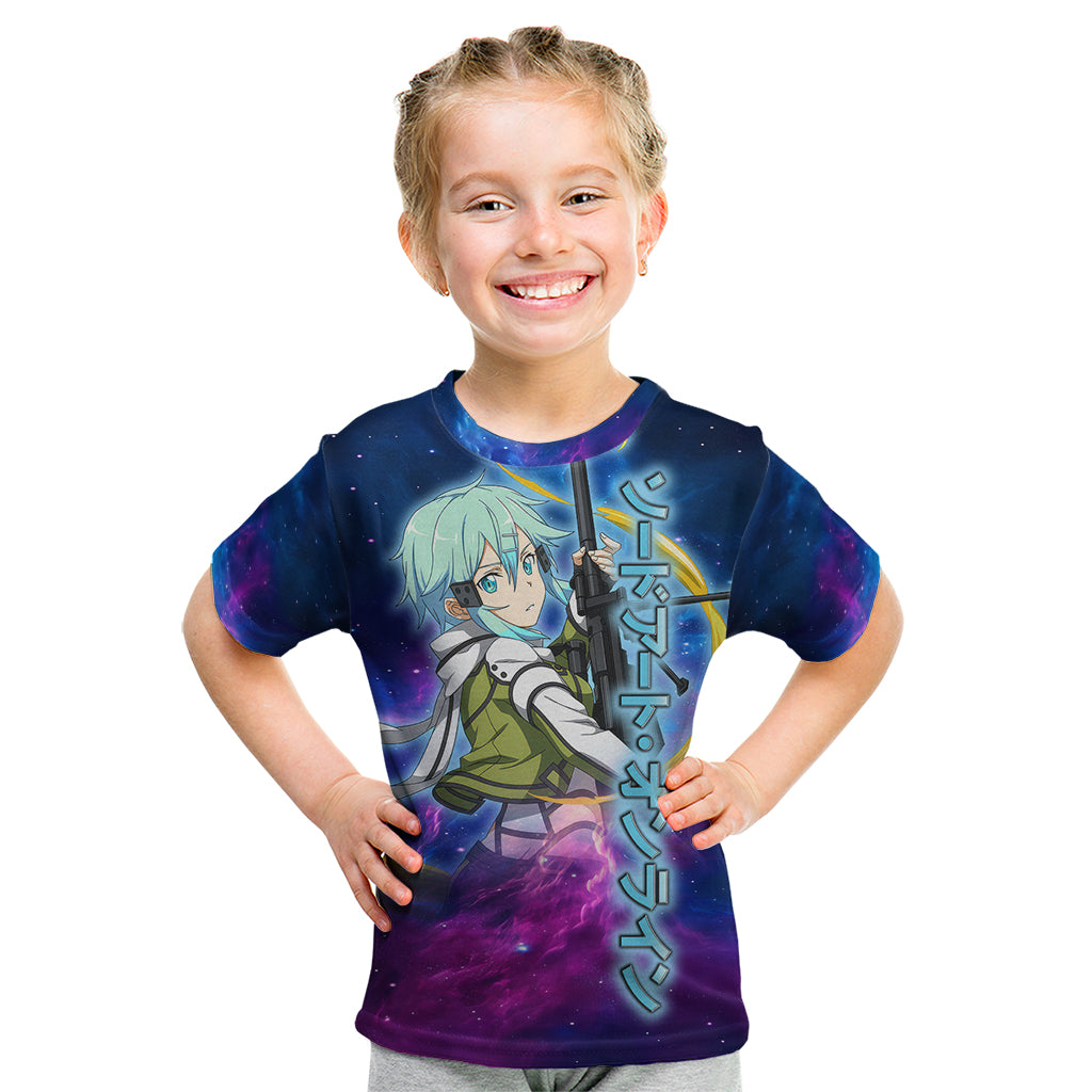 Sinon Kid T Shirt Sword Art Galaxy Style