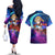 Silica Couples Matching Off The Shoulder Long Sleeve Dress and Hawaiian Shirt Sword Art Galaxy Style