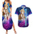 Asuna Couples Matching Summer Maxi Dress and Hawaiian Shirt Sword Art Galaxy Style