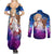 Asuna Couples Matching Summer Maxi Dress and Long Sleeve Button Shirt Sword Art Galaxy Style