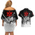 Sasuke Uchiha Couples Matching Off Shoulder Short Dress and Hawaiian Shirt Naruto